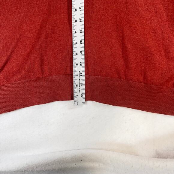 Foundry Supply Co V Neck Sweater Men 4XLT TALL Pullover Burnt Orange Biz Casual - Picture 4 of 10